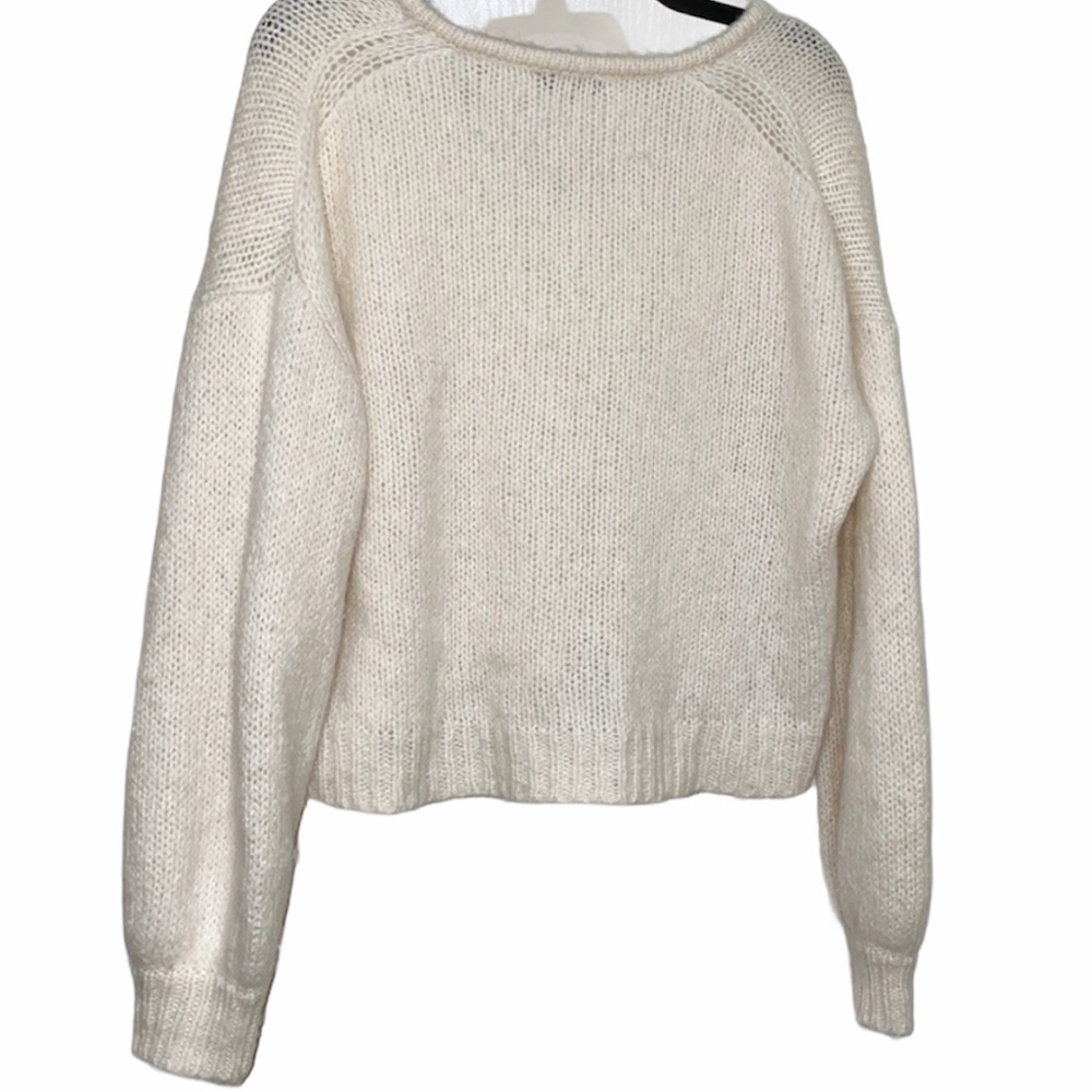 Madewell V-neck Pullover Sweater White Size Medium - Picture 2 of 6